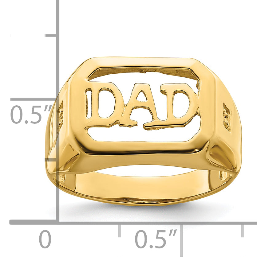14k Dad's Ring Mounting (No Stone Included) only