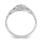 14k White Gold Claddagh Ring Mounting (No Stone Included)