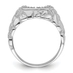 14k White Gold Men's Band Mounting (No Stone Included)