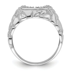 14k White Gold Men's Band Mounting (No Stone Included)
