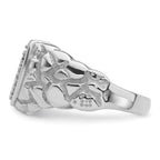 14k White Gold Men's Band Mounting (No Stone Included)