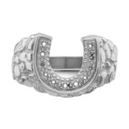 14k White Gold Men's Band Mounting (No Stone Included)