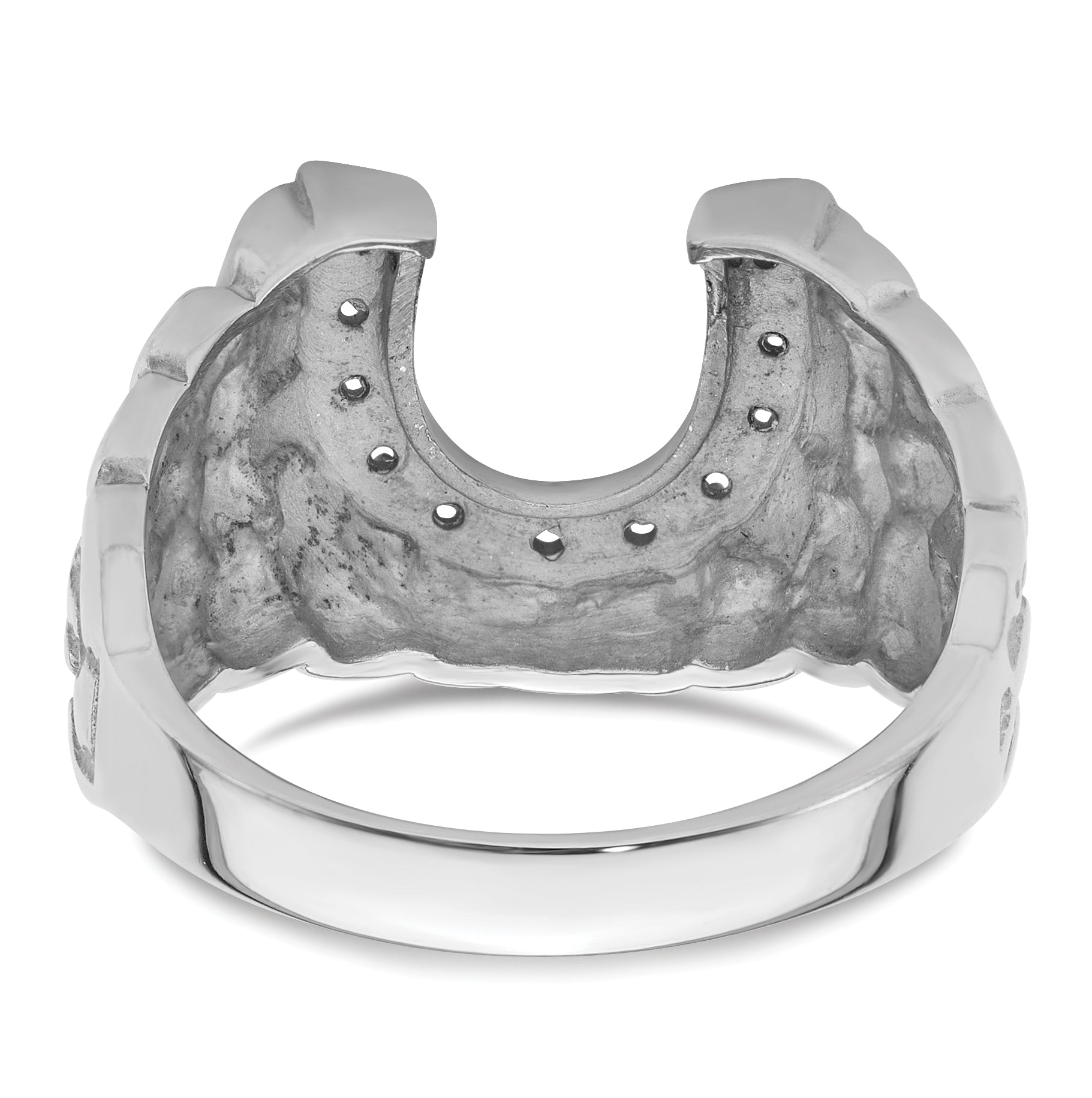 14k White Gold Men's Band Mounting (No Stone Included)