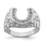 14k White Gold Men's Band Mounting (No Stone Included)