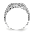 14k White Gold A Diamond Ring