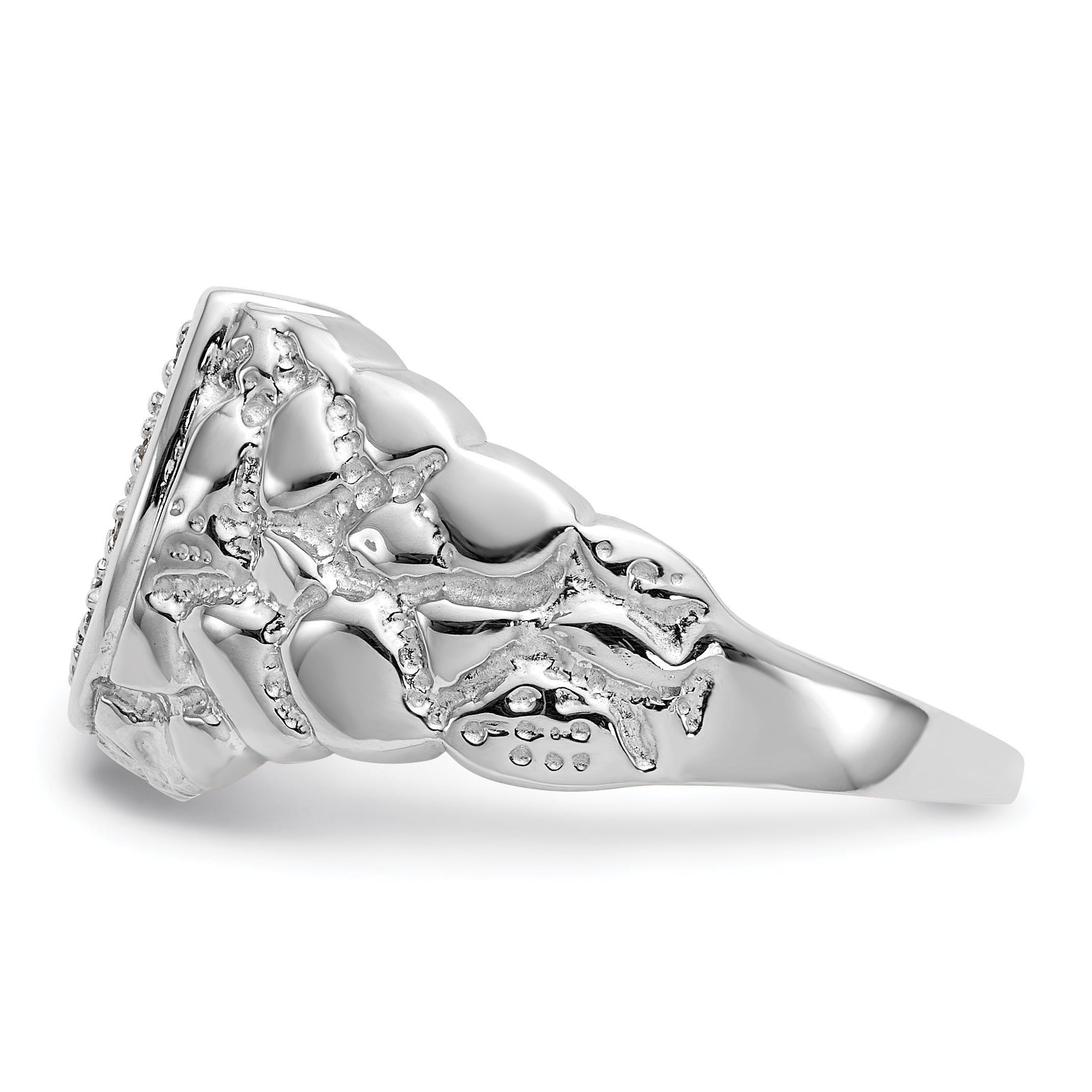 14k White Gold A Diamond Ring