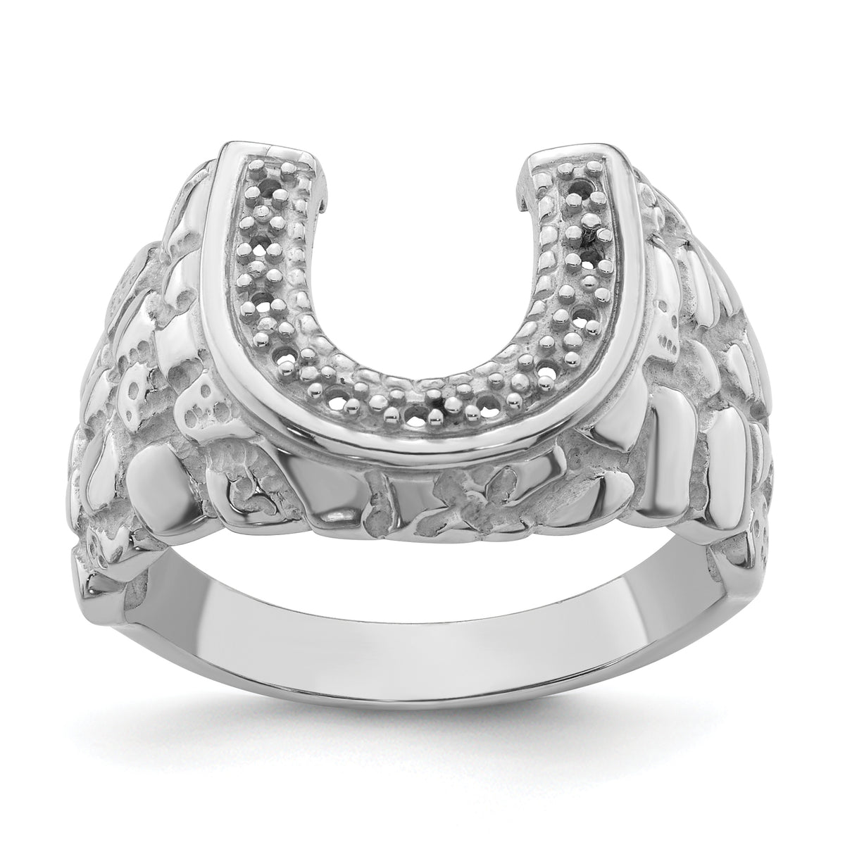 14k White Gold Men's Band Mounting (No Stone Included)