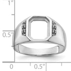 14k White Gold Men's Band Mounting (No Stone Included)