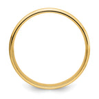 14k Yellow Gold 6mm Heavyweight Comfort Fit Brushed Satin/Polished Grooved Edge Wedding Band