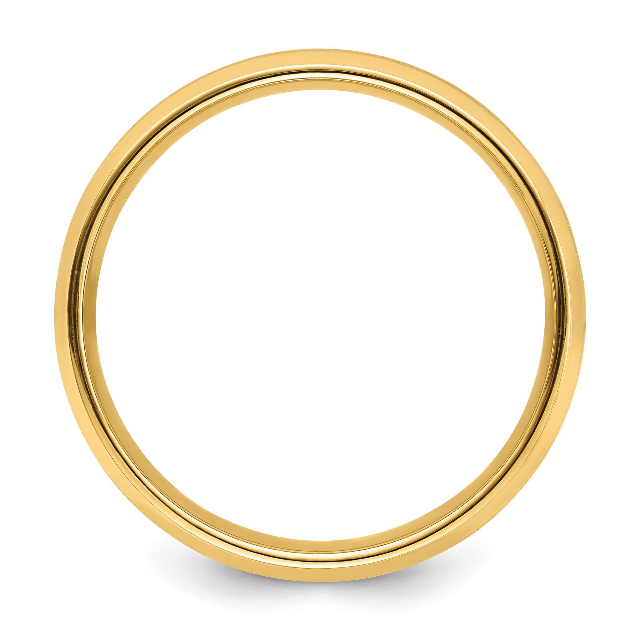 14k Yellow Gold 6mm Heavyweight Comfort Fit Brushed Satin with Polished Beveled Edge Wedding Band Secondary image