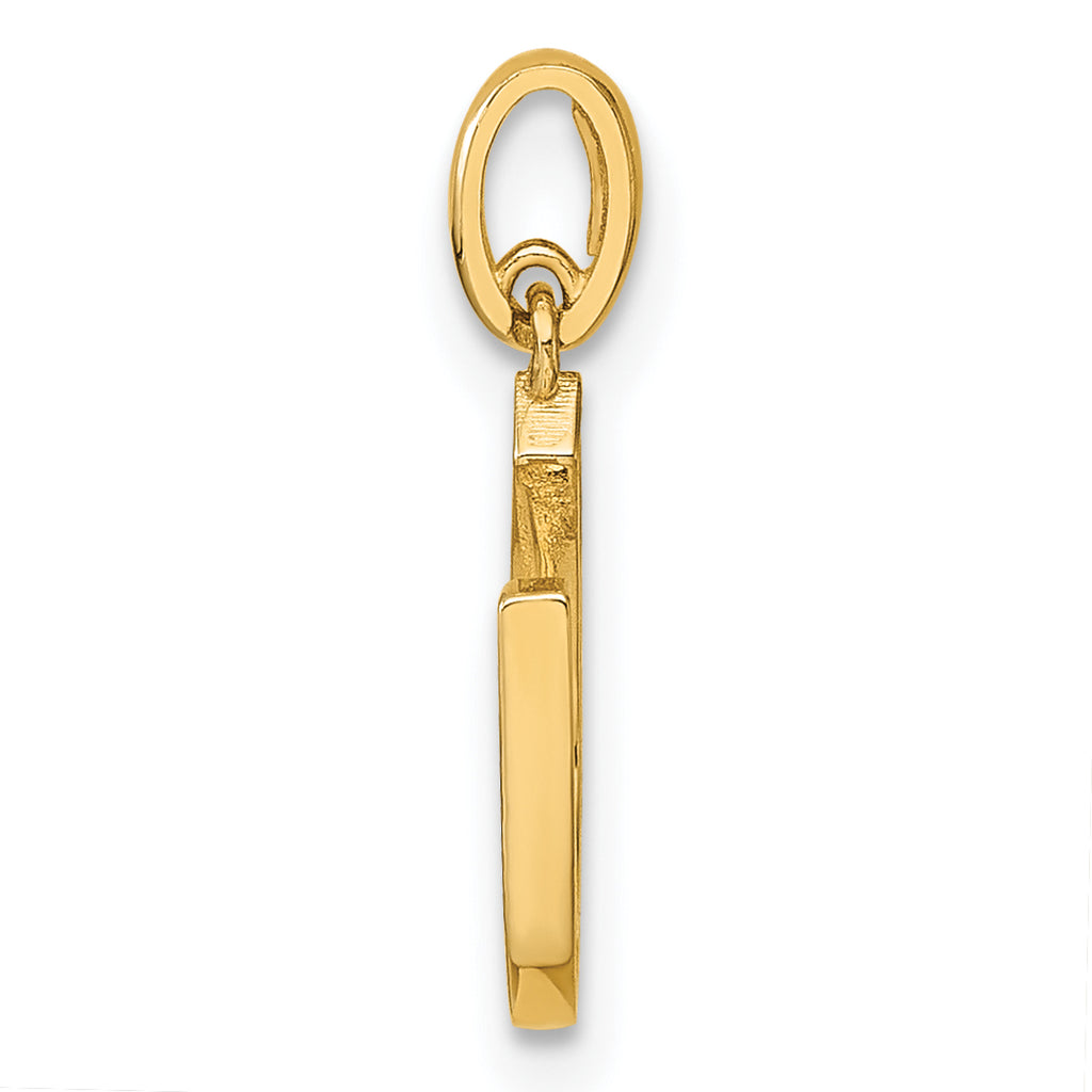 14k CZ Horseshoe Pendant