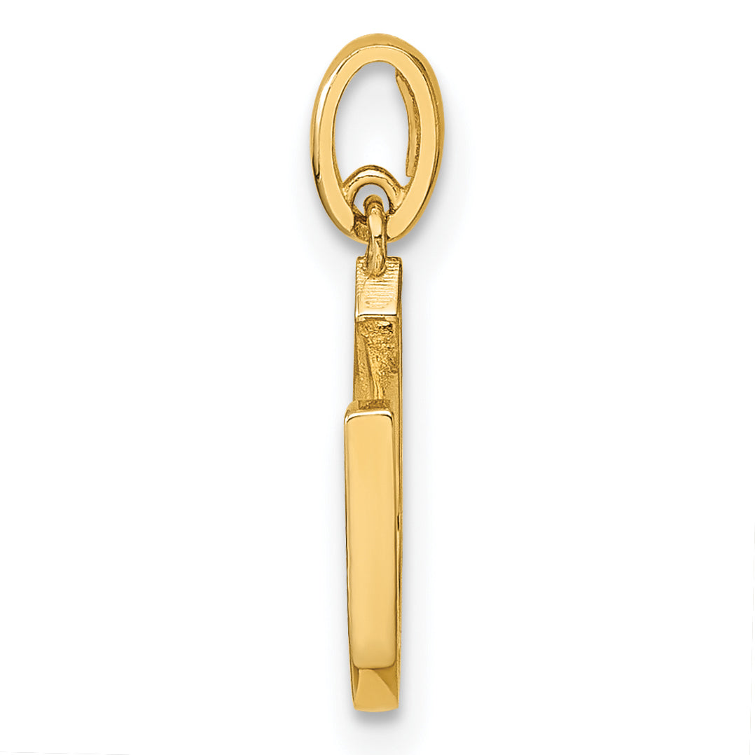 14k CZ Horseshoe Pendant