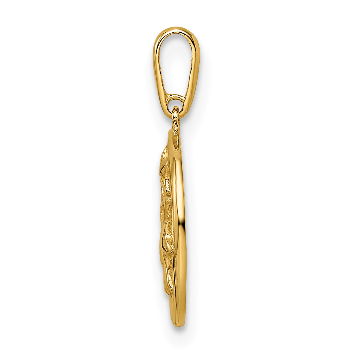 14k CZ Stars Circular Pendant Secondary image