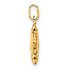 14k Polished Puffed Sun Pendant
