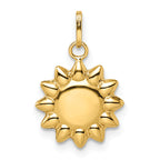 14k Polished Puffed Sun Pendant