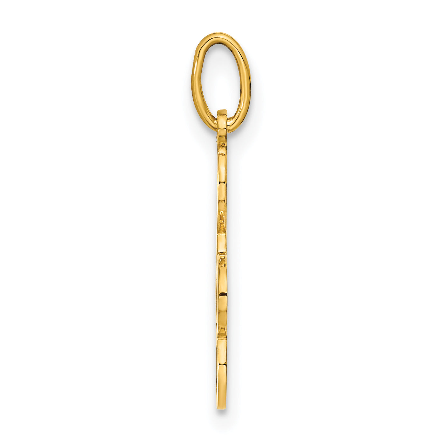 14K Polished Treble Clef Pendant Secondary image