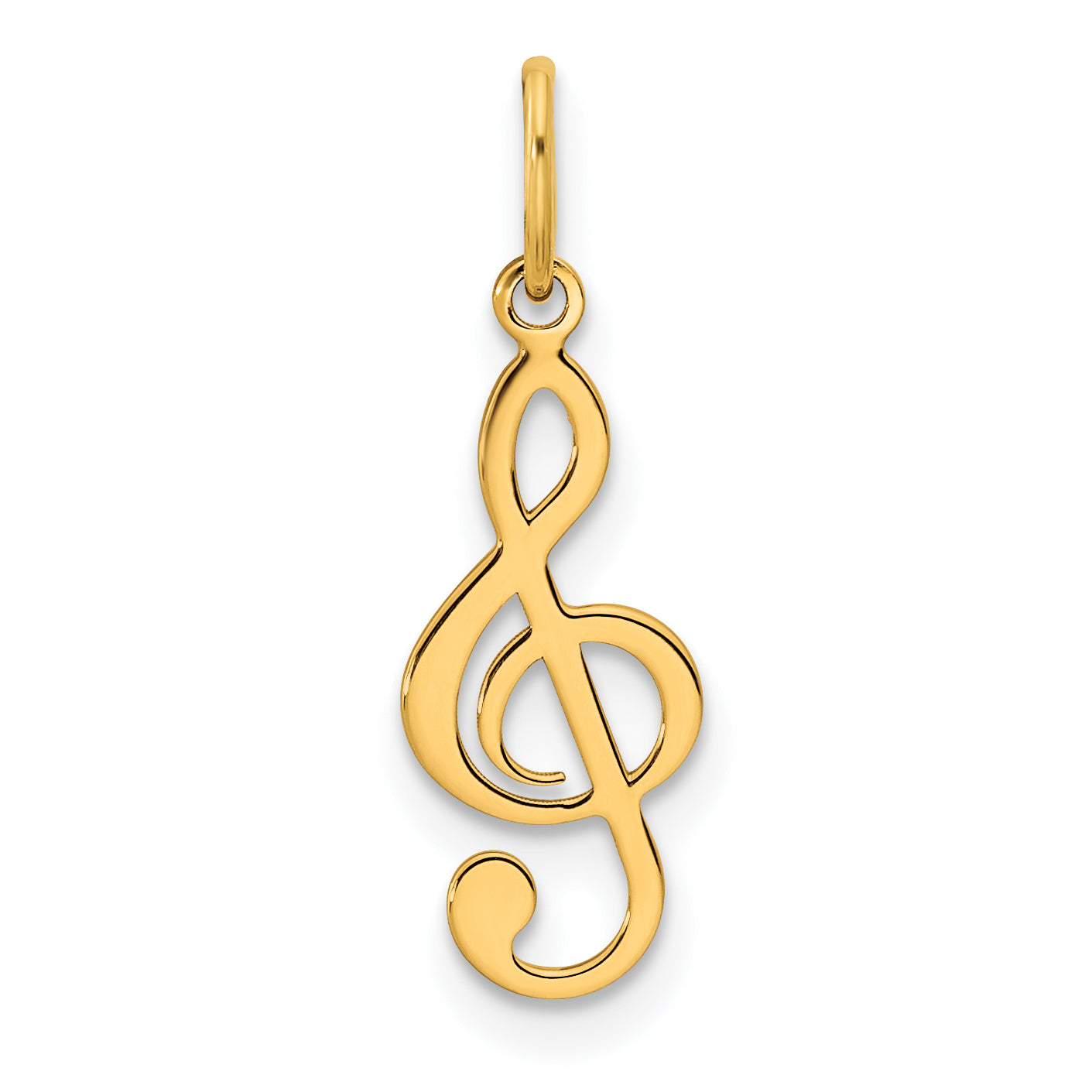 14K Polished Treble Clef Pendant Main image