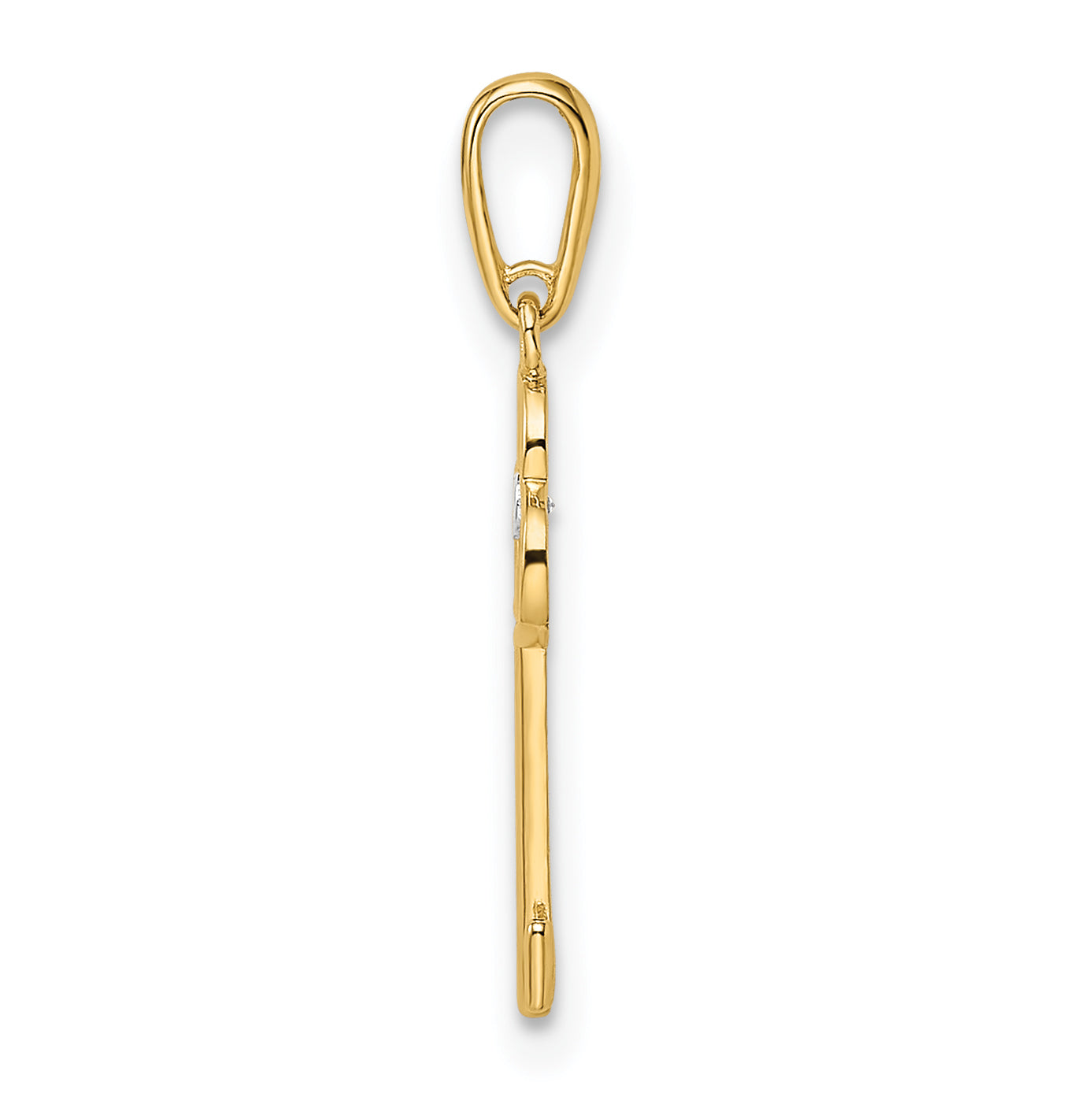 14k CZ Key Pendant Secondary image