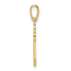 14k CZ Key Pendant