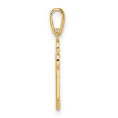14k CZ Key Pendant