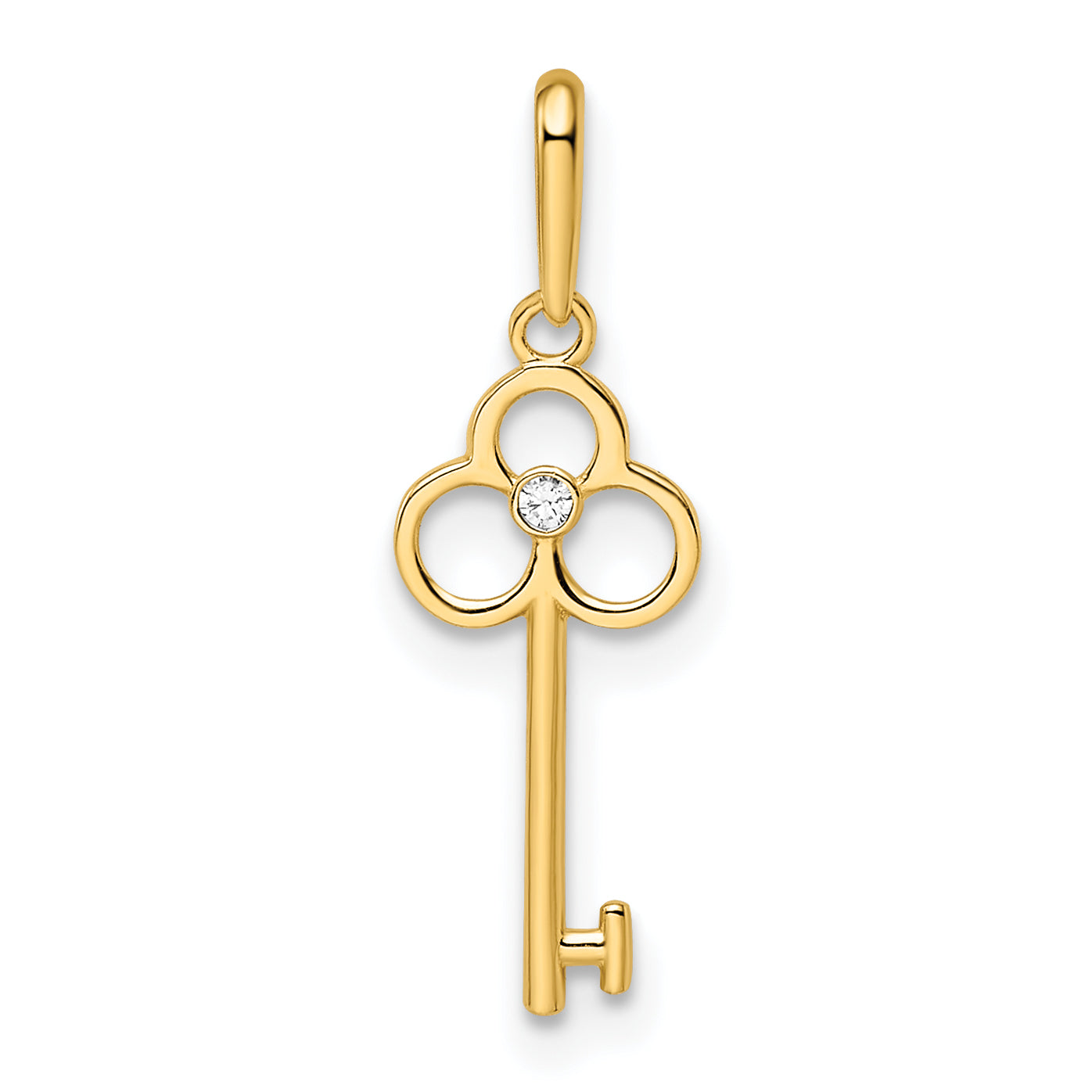 14k CZ Key Pendant Main image