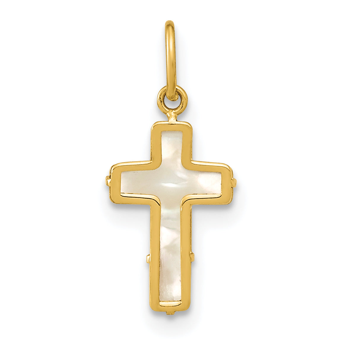 14K Polished Mother of Pearl Cross Pendant Main image