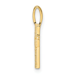 14k CZ Cross Pendant