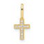 14k CZ Cross Pendant