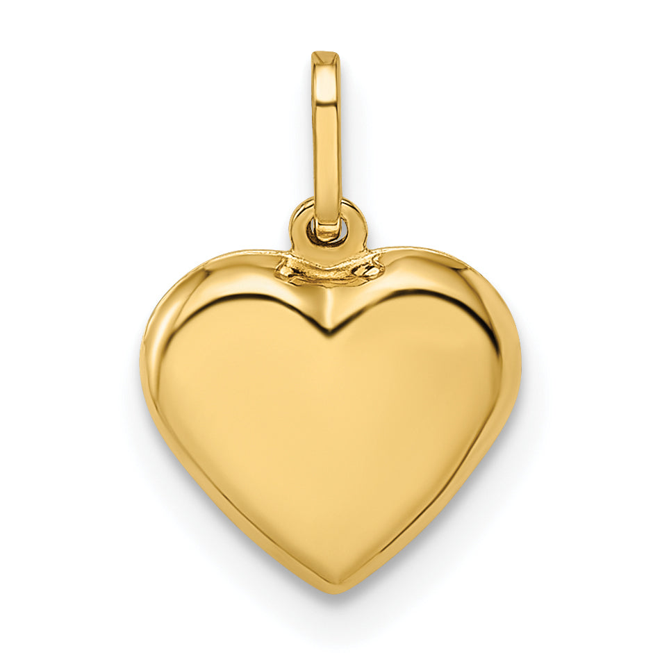14k Polished Puffed Heart Pendant Main image