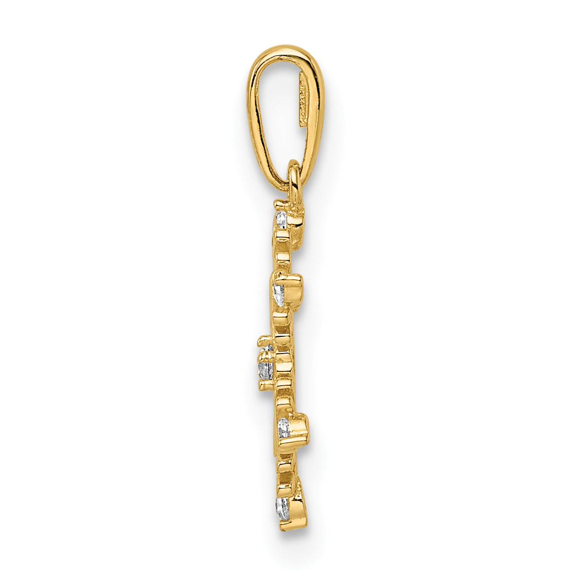 14k CZ Snowflake Pendant Secondary image