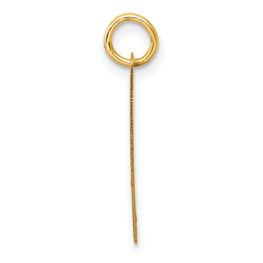 14K Polished CLASS OF 2025  Cut Out Heart Charm