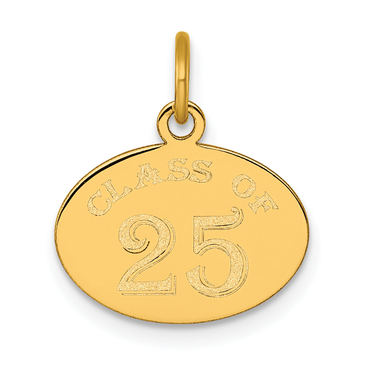 14k Polished Oval CLASS OF 2025 Charm Main image