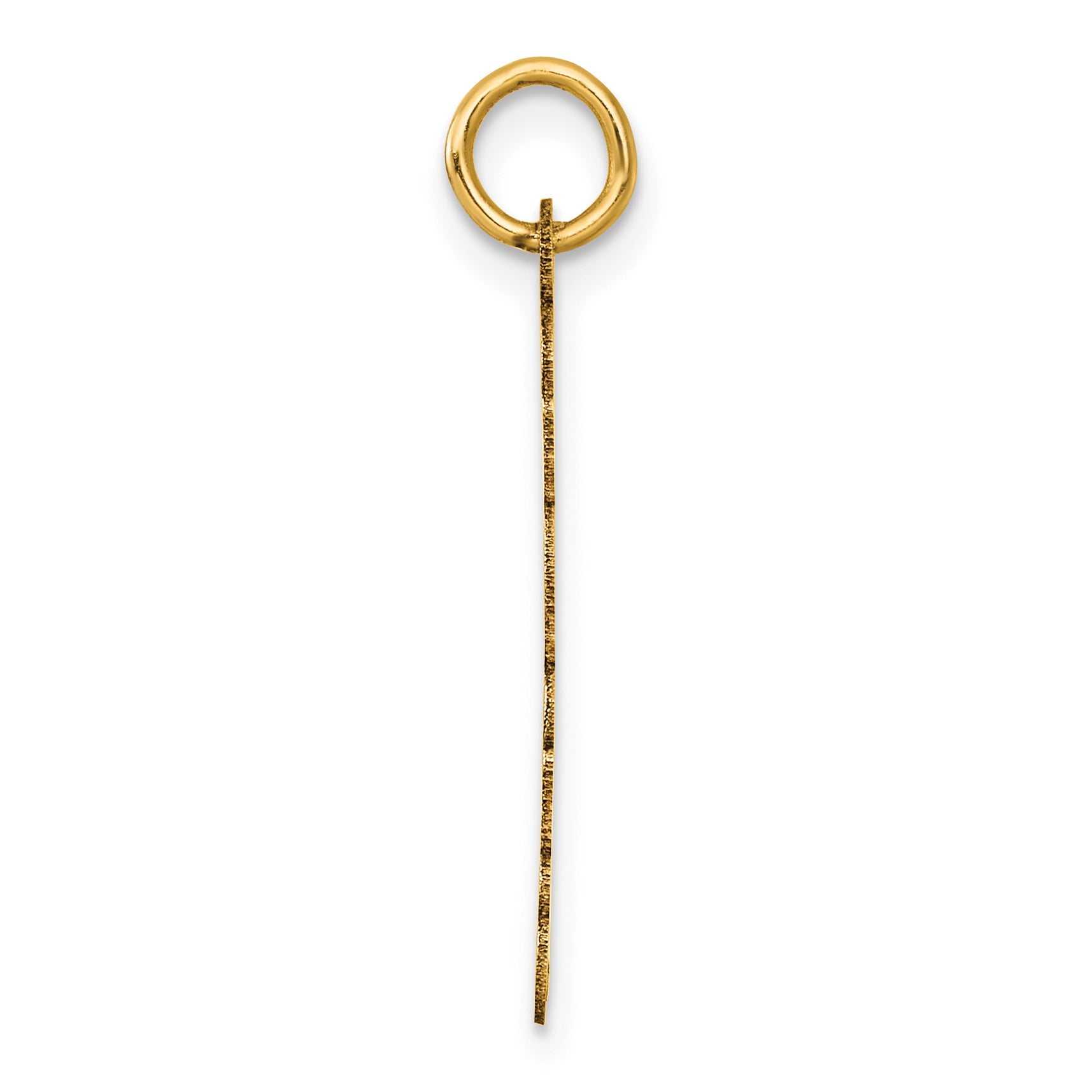 14K Polished and Satin Vertical 2026 Charm