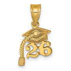 14K Graduation Cap 26 w/ Dangling Tassle Charm