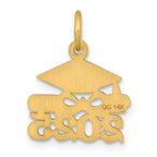 14K Graduation Cap and Diploma 2025 Charm