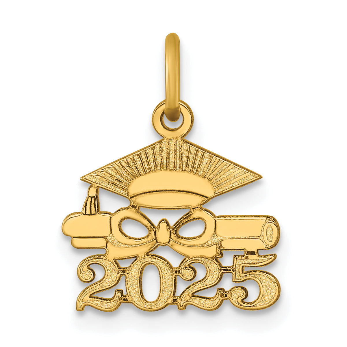 14K Graduation Cap and Diploma 2025 Charm Main image