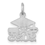 14K White Gold Graduation Cap and Diploma 2025 Charm