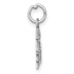 14K White Gold Graduation Cap and Diploma 2026 Charm