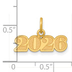 14k Polished and Satin Horizontal 2026 Charm
