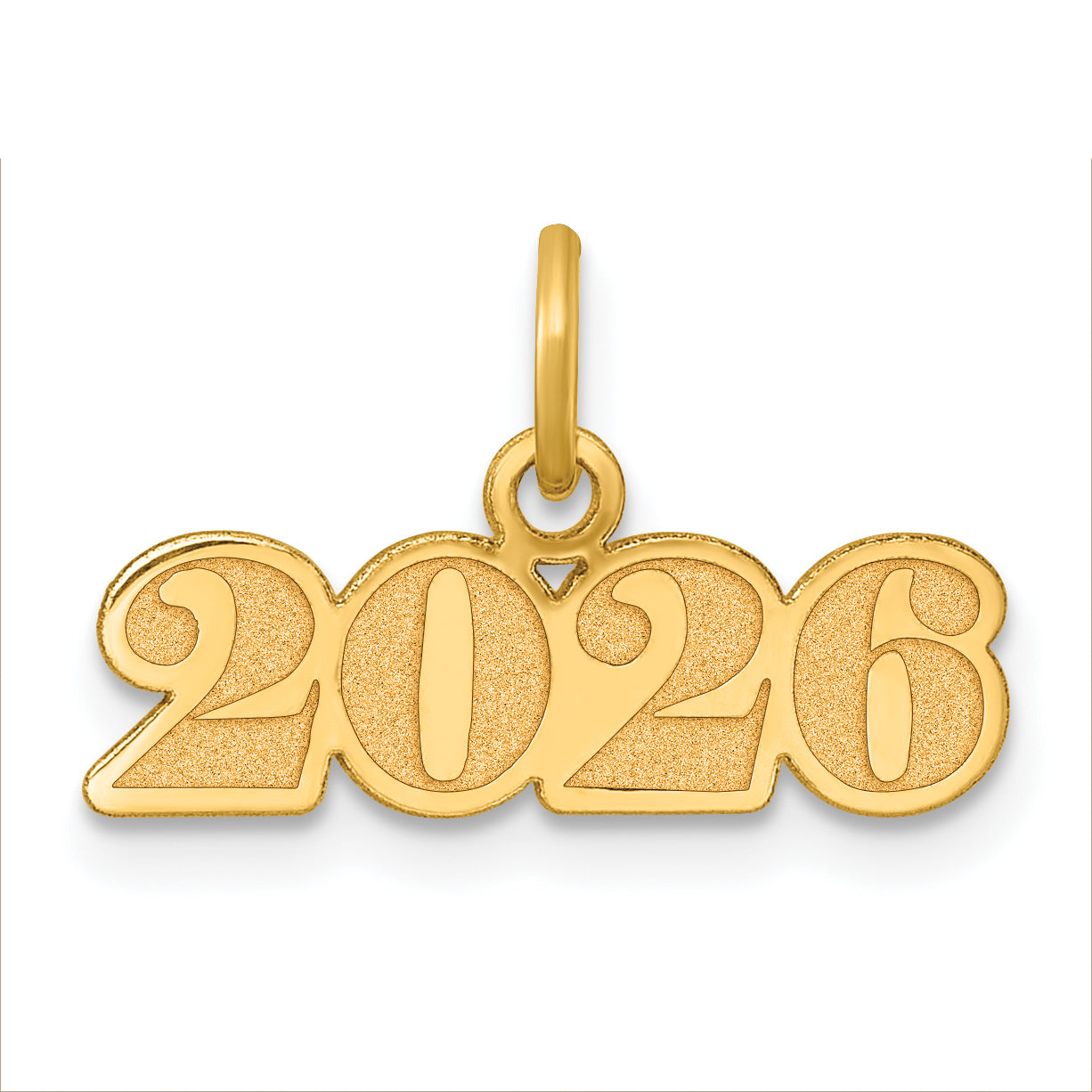 14k Polished and Satin Horizontal 2026 Charm Main image