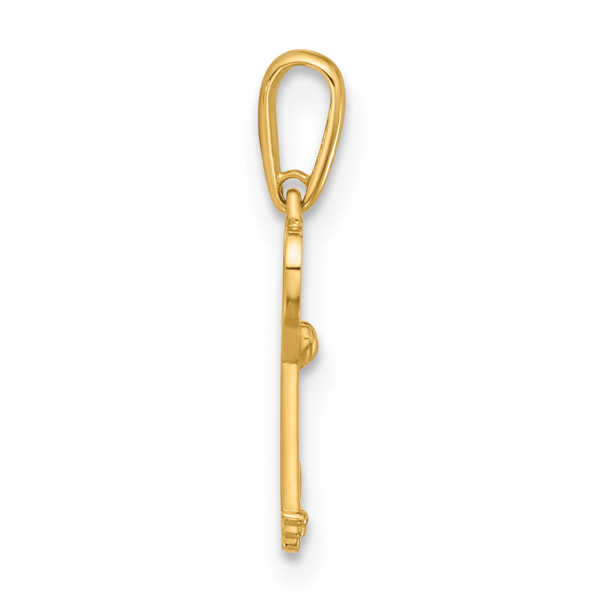 14k Polished Heart Key Pendant Secondary image