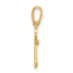 14k Polished Heart Key Pendant
