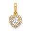 14K CZ Heart Pendant
