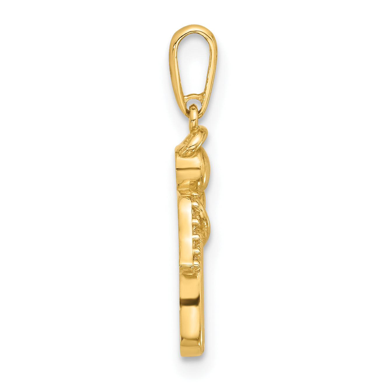 14k Polished CZ Angel Pendant Secondary image