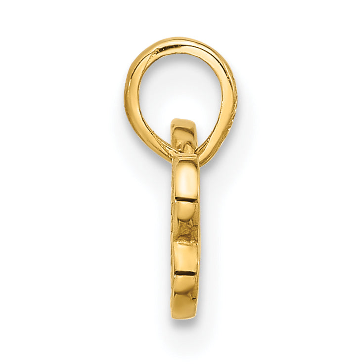 14K Polished CZ Dog Bone Pendant Secondary image