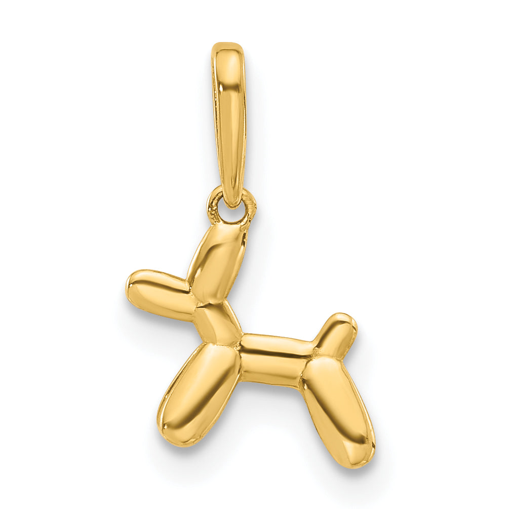14K Polished 3D Balloon Puppy Pendant Charm Main image