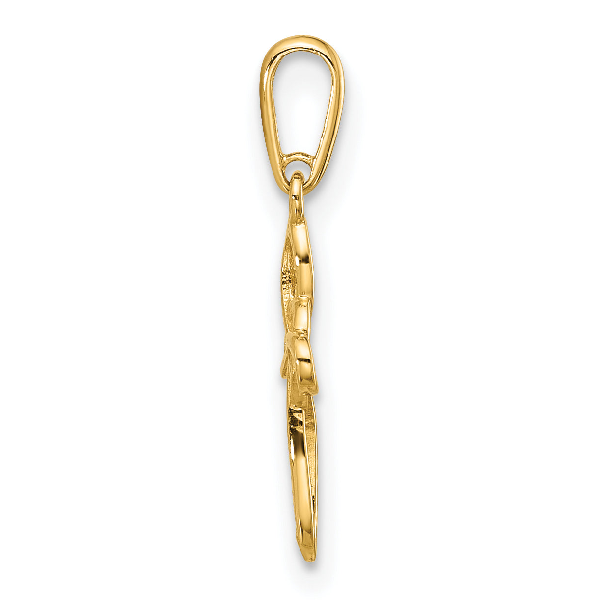 14k Polished Heart Celtic Cross Pendant Secondary image
