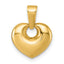 14K Polished Puffed Heart Pendant