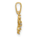 14k Polished CZ Snowflake Charm / Pendant