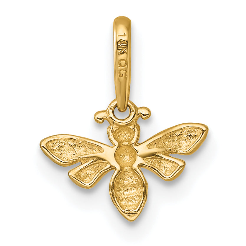 14k Polished Honey Bee Charm / Pendant